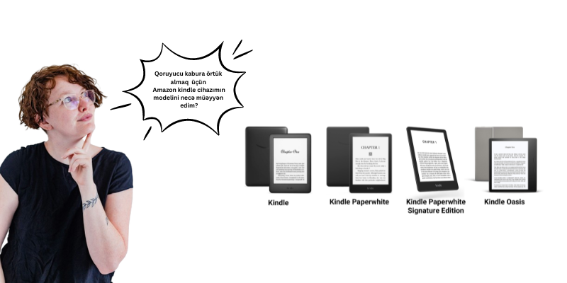 Qoruyucu kabura örtük almaq üçün Amazon kindle modelini necə müəyyən edim