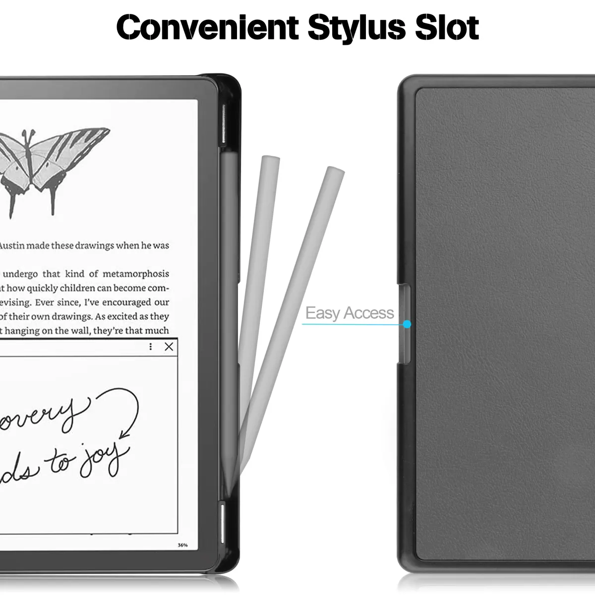 kindle scribe üçün qoruyucu keys kabura